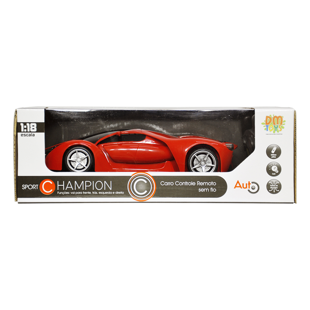 Carro Sport Com Controle Remoto Sem Fio - Dm Toys