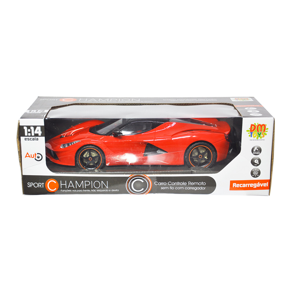 Carro Sport Com Controle Remoto Sem Fio - Dm Toys