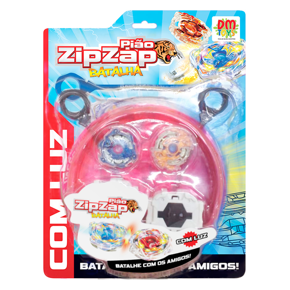 Pião Zip Zap Lançador Batalha – DM Toys