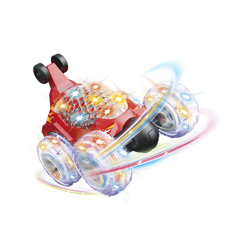 Carrinho de Controle Remoto Drift 360 Graus Manobras Radicais Iradas Luzes  Recarregável Vermelho +3 Anos - DM Toys - Ri Happy