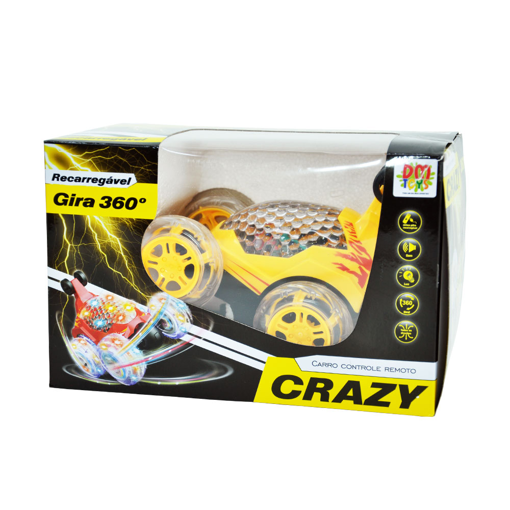 Carrinho de Controle Remoto Drift 360 Graus Manobras Radicais Iradas Luzes  Recarregável Azul +3 Anos - DM Toys - Carrinho de Controle Remoto -  Magazine Luiza