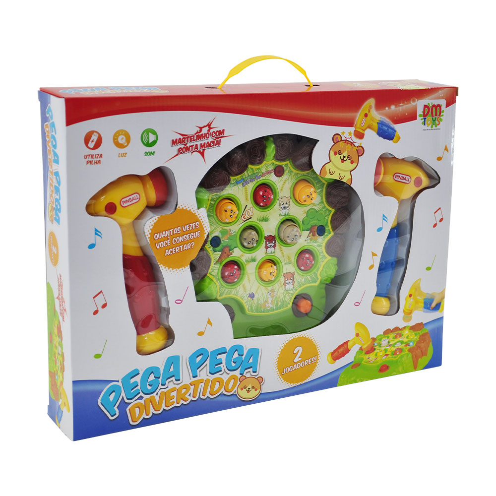 Jogo Pega Mania Com 2 Bolas Eva De 5cm - Dm Toys