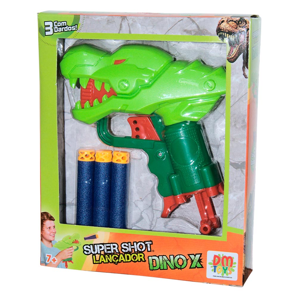 Lançador de Dardos Nerf Super Shot Dino Dragon