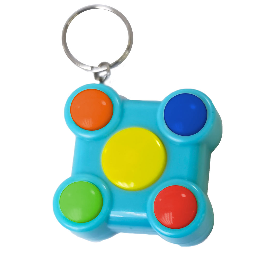 Mini jogo da memoria com chaveiro joystick e guizo colors a