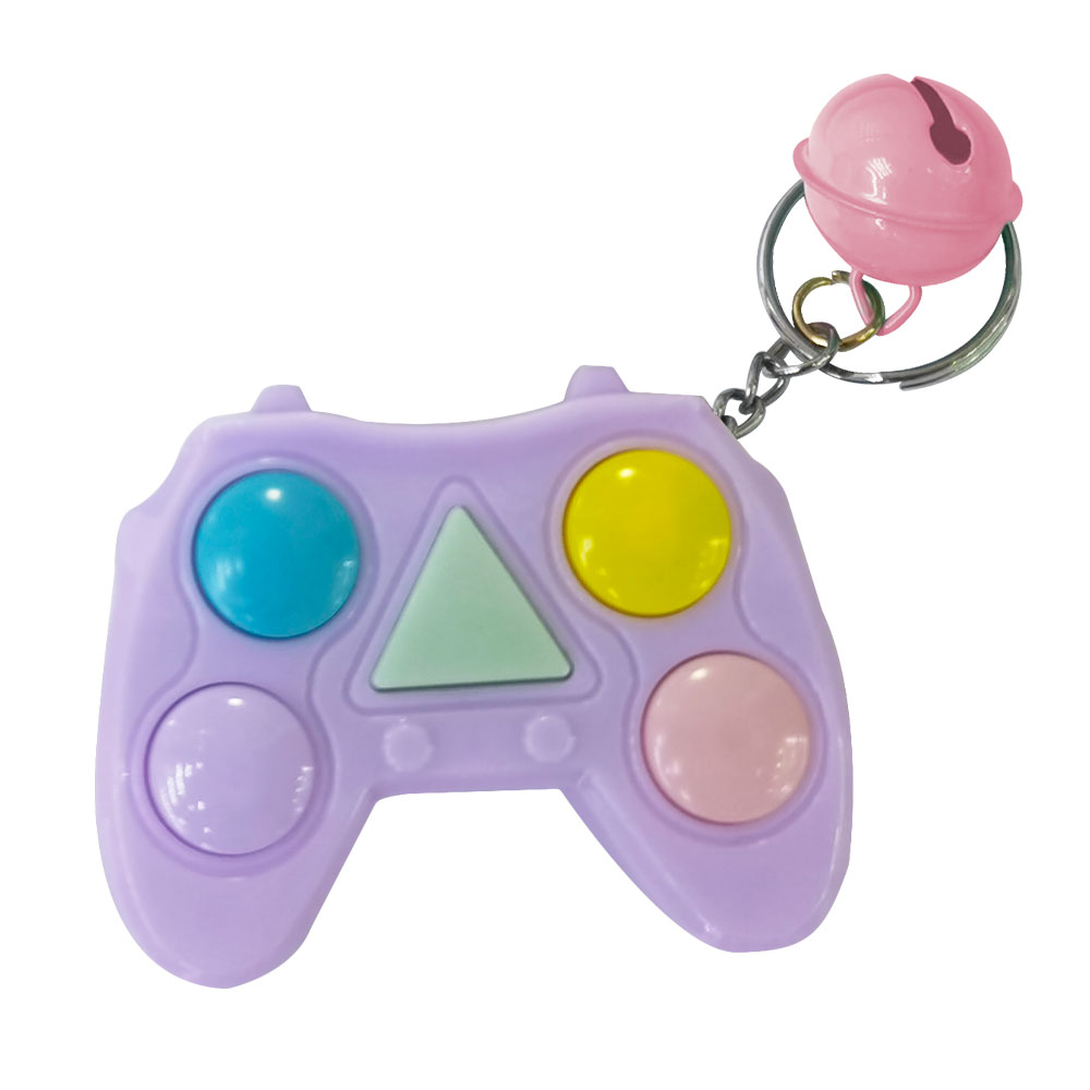 Mini jogo da memoria com chaveiro joystick e guizo colors a