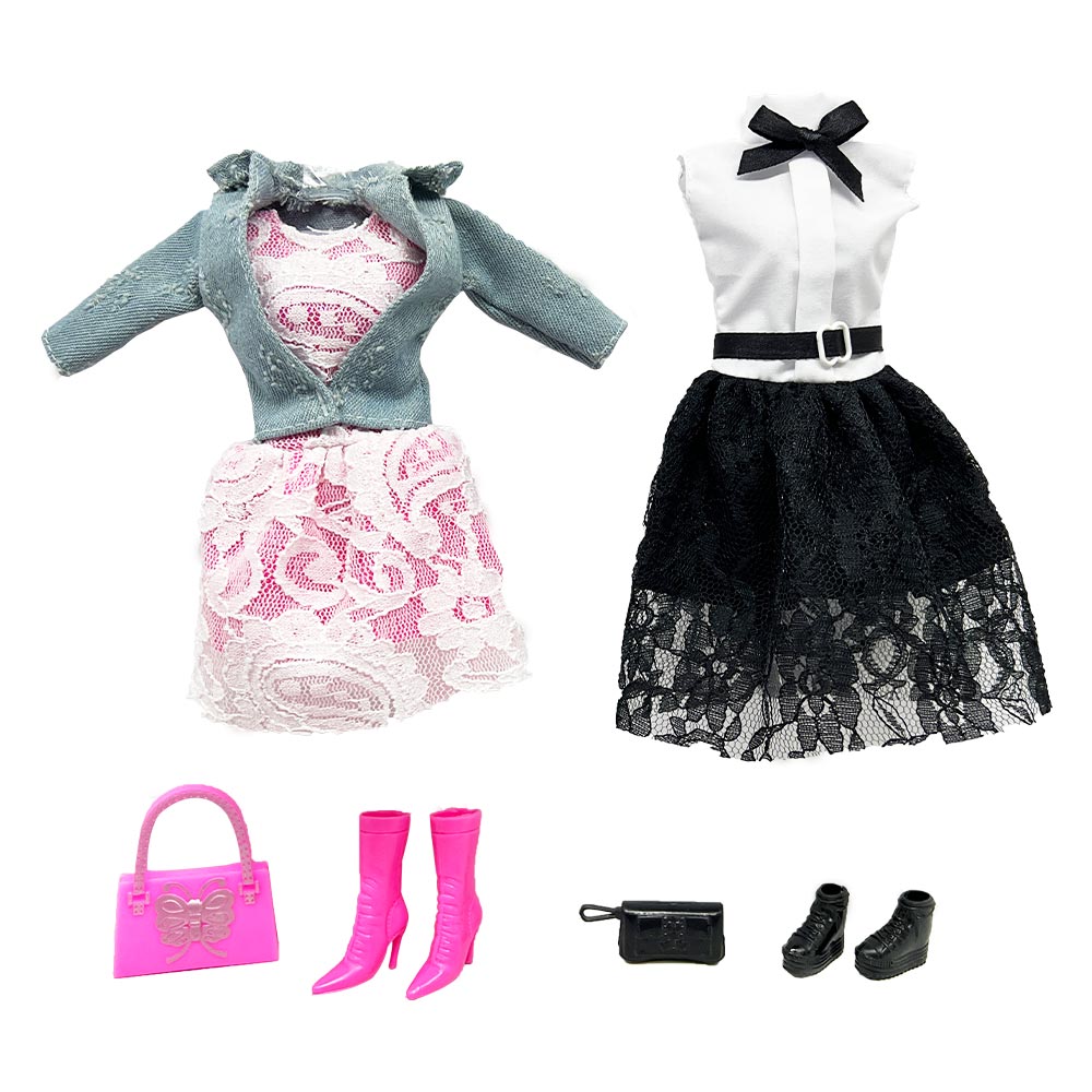 Kit Cartela De Roupas Barbie