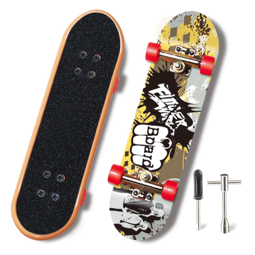 Kit Mini Skate De Dedo Com Chave Rodinhas E Luz